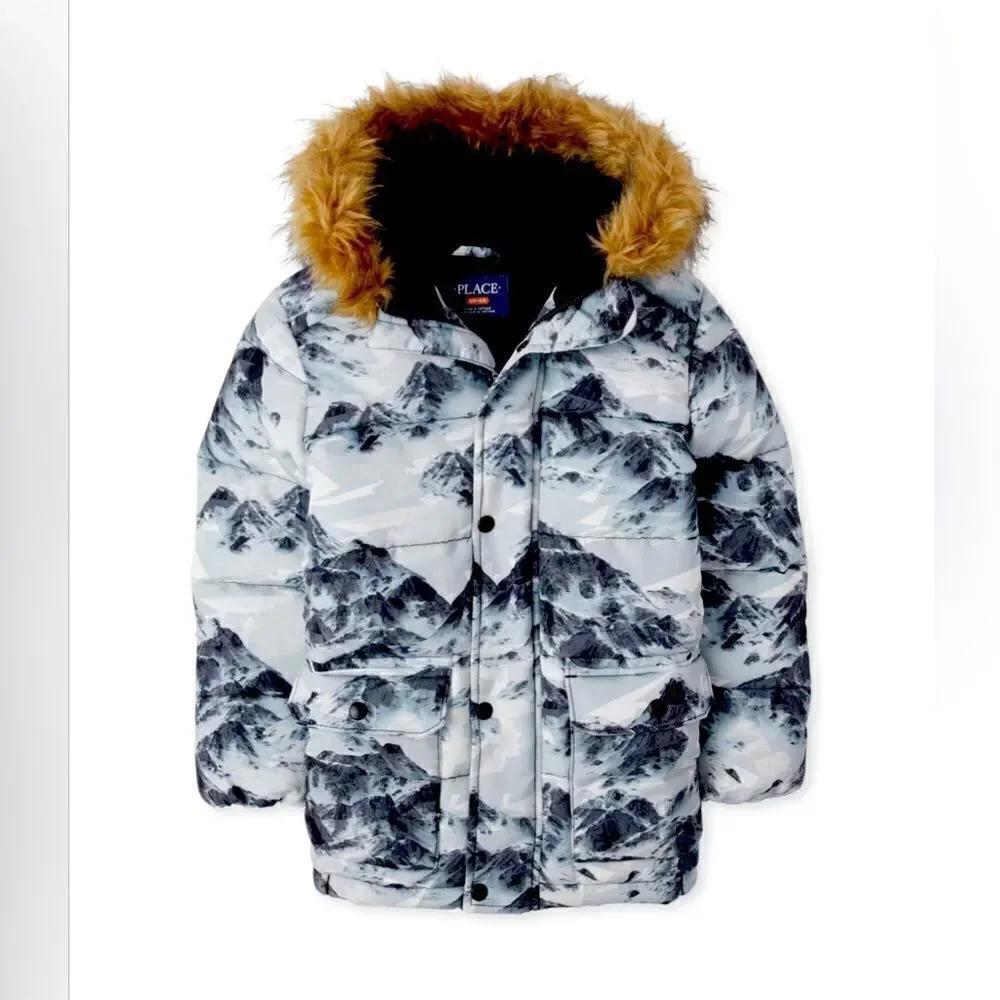 NWOT The Children’s Place Boys Mountain Parka Jacket - Steamboat size L 10/12